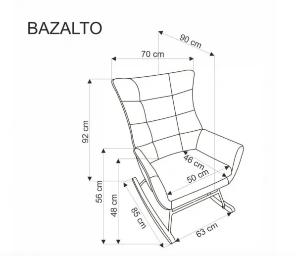 Hojdacie kreslo BAZALTO Halmar