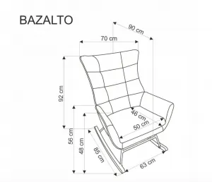 Hojdacie kreslo BAZALTO Halmar