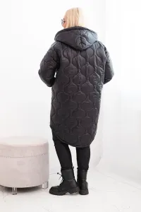 Legínovo Dámska zimná bunda Plus Size prešívaná s kapucňou hnedá Farba: Hnedá, Veľkosť: UNI