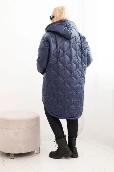 Legínovo Dámska zimná bunda Plus Size prešívaná s kapucňou hnedá Farba: Hnedá, Veľkosť: UNI