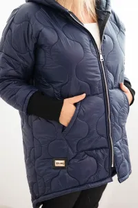 Legínovo Dámska zimná bunda Plus Size prešívaná s kapucňou hnedá Farba: Hnedá, Veľkosť: UNI