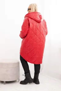 Legínovo Dámska zimná bunda Plus Size prešívaná s kapucňou hnedá Farba: Hnedá, Veľkosť: UNI