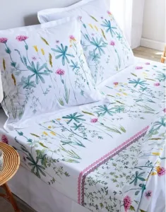 Posteľná bavlnená bielizeň Júlia zn. Colombine®, potlač herbár