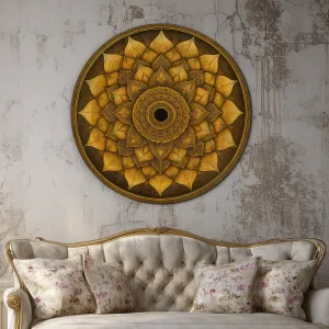 Nástenná mandala - Golden Lotus