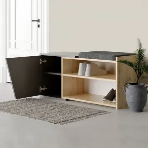 Skrinka na topánky / Botník Fiona - Oak, Anthracite