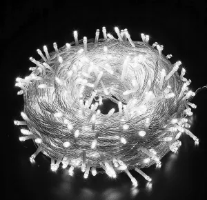VianočnévonkajšieLEDosvetlenie,studenábielaIP44200LED/9,5m