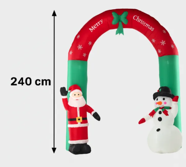 DomTextilu NafukovaciavianočnábránasmikulášomasnehuliakomLED–240cm 70327 červená