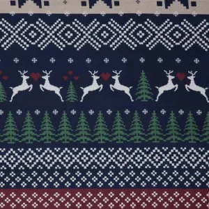 VianočnábavlnenáposteľnásúpravasnórskymvzoromsobovastromčekovŠírka:140cm|Dĺžka:200cm