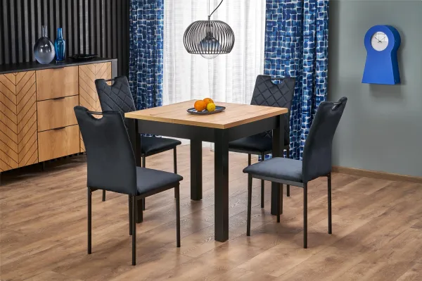 HALMAR Rozkladací jedálenský stôl Qubik 80/200 cm dub artisan/čierny