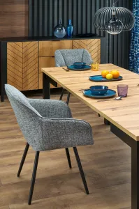 HALMAR Rozkladací jedálenský stôl Qubik 80/200 cm dub artisan/čierny