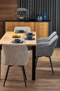 HALMAR Rozkladací jedálenský stôl Qubik 80/200 cm dub artisan/čierny