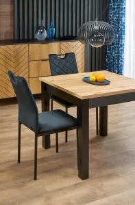 HALMAR Rozkladací jedálenský stôl Qubik 80/200 cm dub artisan/čierny