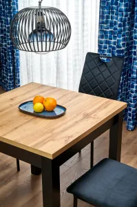 HALMAR Rozkladací jedálenský stôl Qubik 80/200 cm dub artisan/čierny