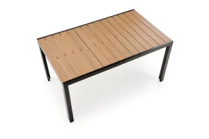 HALMAR Záhradný stôl Fierro 150 cm hnedý/čierny