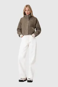 Semišová bunda AllSaints béžová farba, prechodná, W092LD