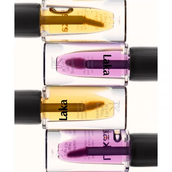 Laka Soothing Vegan Lip Oil olej na pery s upokojujúcim účinkom odtieň Nourishing Yellow 4.5 ml