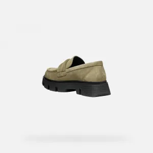 Khaki mokasíny Geox Vilde