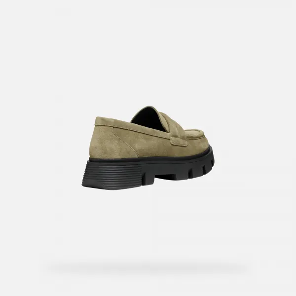 Khaki mokasíny Geox Vilde