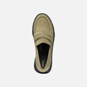 Khaki mokasíny Geox Vilde