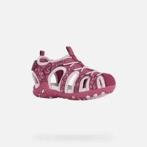 Ružové dievčenské sandále Geox Whinberry G