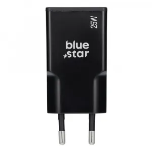 BlueStar Slim adaptér USB-C + USB-A, GaN, 25W, čierny