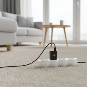 BlueStar Slim adaptér USB-C + USB-A, GaN, 25W, čierny