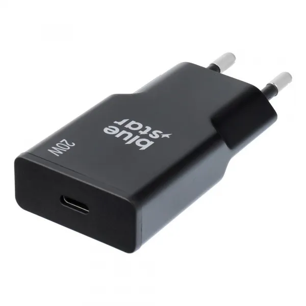 BlueStar Slim adaptér USB-C, GaN, 20W, čierny