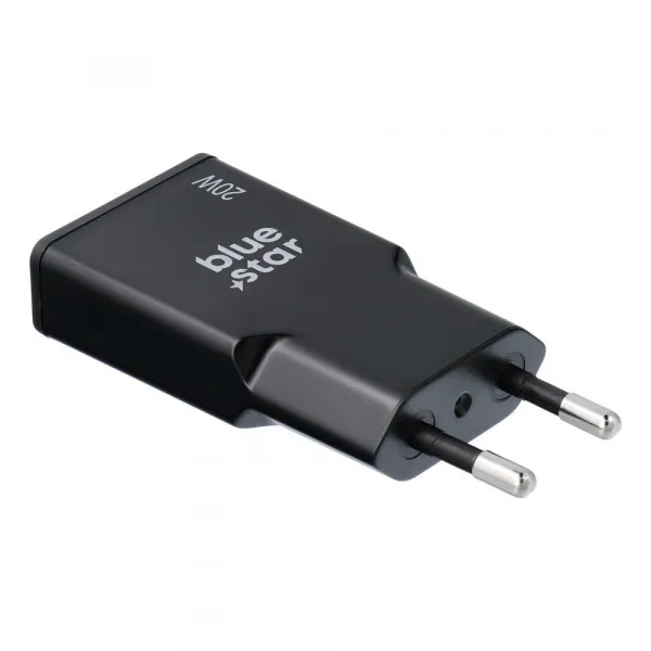 BlueStar Slim adaptér USB-C, GaN, 20W, čierny