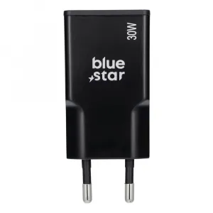 BlueStar Slim adaptér 2x USB-C, GaN, 30W, čierny