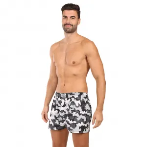 Pánske trenky Styx art klasická guma maskáč šedý (A1952) S, trenírky