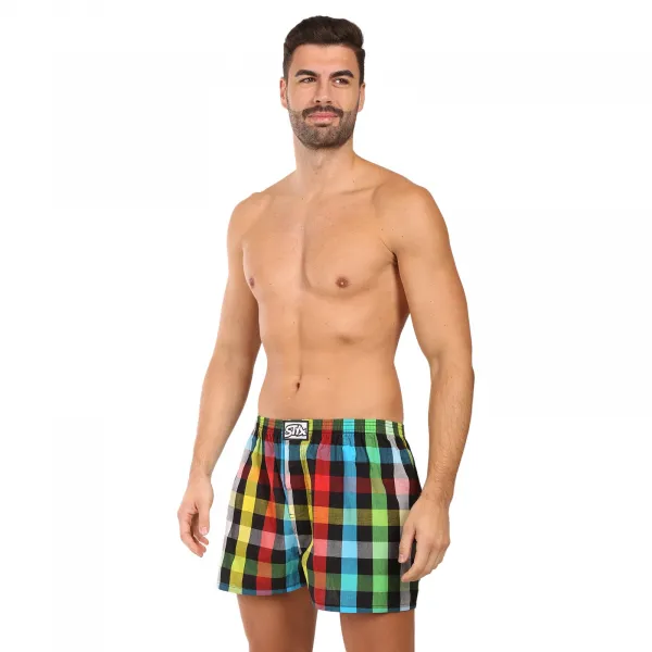 Pánske trenky Styx klasická guma viacfarebné (A0106) M, trenírky