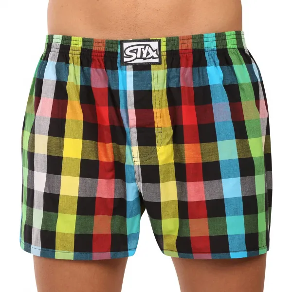 3PACK pánske trenky Styx klasická guma viacfarebné (3A010406) M, trenírky