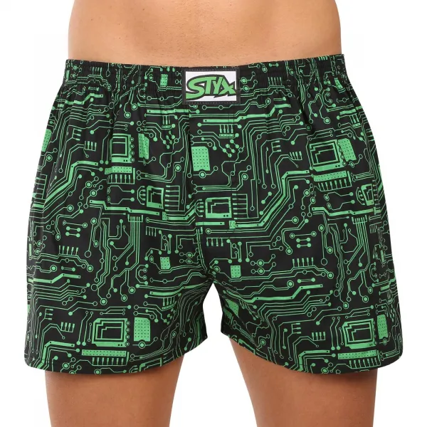 3PACK pánske trenky Styx art klasická guma viacfarebné (3A19234) M, trenírky