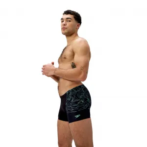 Speedo hyperboom v-cut aquashort black/green s - uk32