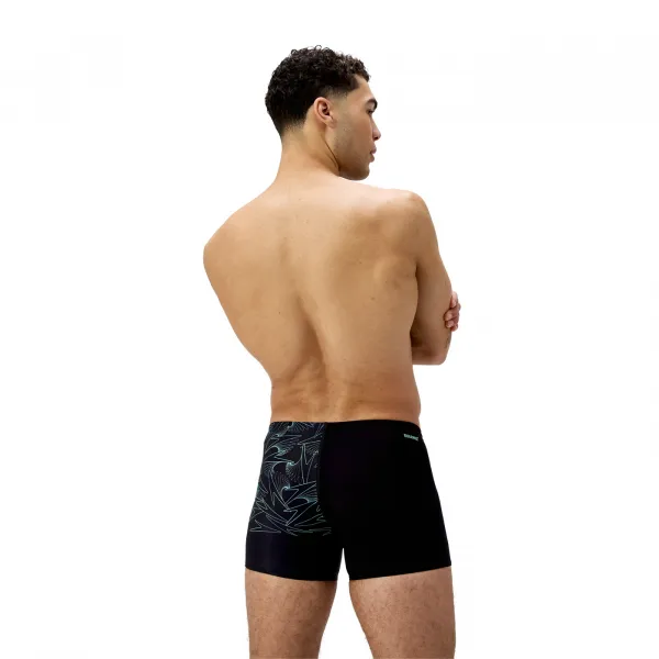 Speedo hyperboom v-cut aquashort black/green s - uk32