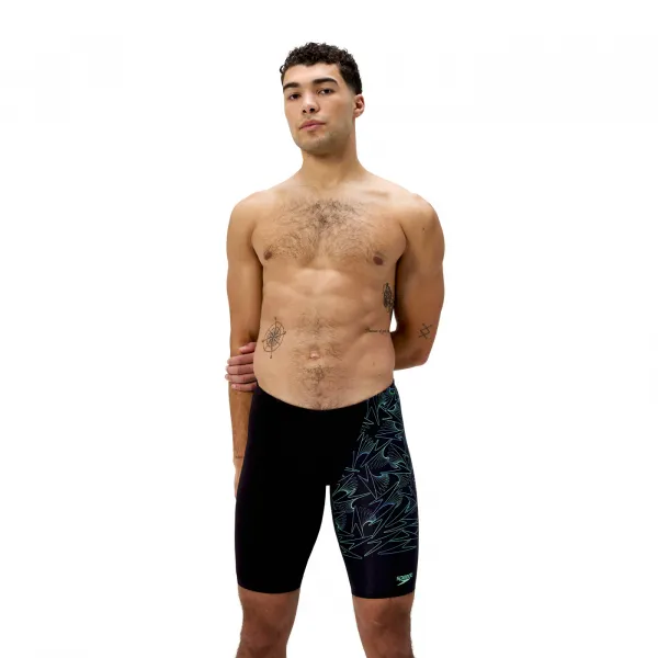 Speedo hyperboom v-cut jammer black/green s - uk32