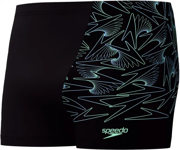 Speedo hyperboom v-cut aquashort black/green s - uk32