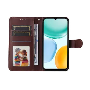 ENKAY PREMIUM SET Peňaženkové puzdro a ochranné sklo Honor X5c Plus hnedé