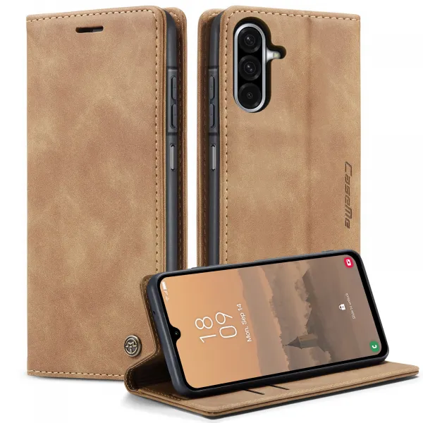 CASEME Peňaženkový obal pre Samsung Galaxy A17 / A17 5G svetlohnedý