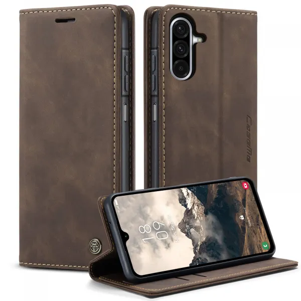 CASEME Peňaženkový obal pre Samsung Galaxy A17 / A17 5G tmavohnedý