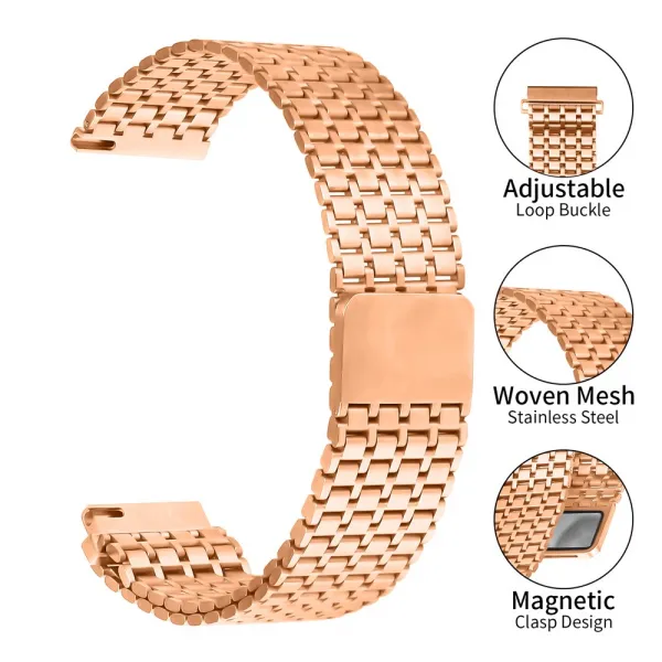 MAGNEMESH Kovový remienok pre Garmin Venu 3 / Venu 4 45mm ROSE GOLD