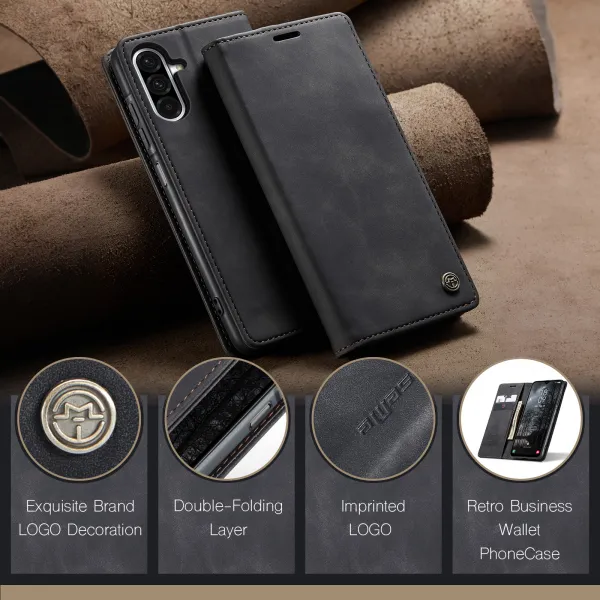 CASEME Peňaženkový obal pre Samsung Galaxy A17 / A17 5G čierny