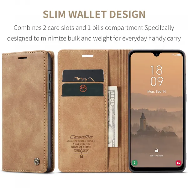 CASEME Peňaženkový obal pre Samsung Galaxy A17 / A17 5G svetlohnedý