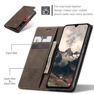 CASEME Peňaženkový obal pre Samsung Galaxy A17 / A17 5G tmavohnedý