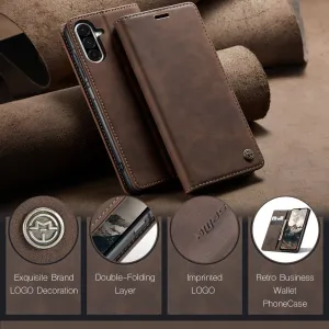CASEME Peňaženkový obal pre Samsung Galaxy A17 / A17 5G tmavohnedý
