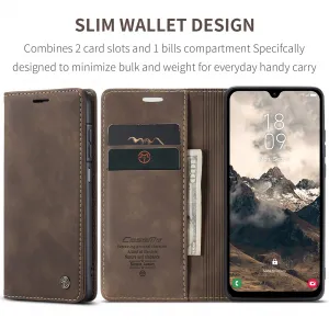 CASEME Peňaženkový obal pre Samsung Galaxy A17 / A17 5G tmavohnedý