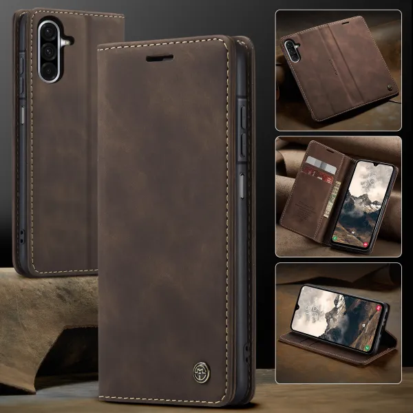 CASEME Peňaženkový obal pre Samsung Galaxy A17 / A17 5G tmavohnedý