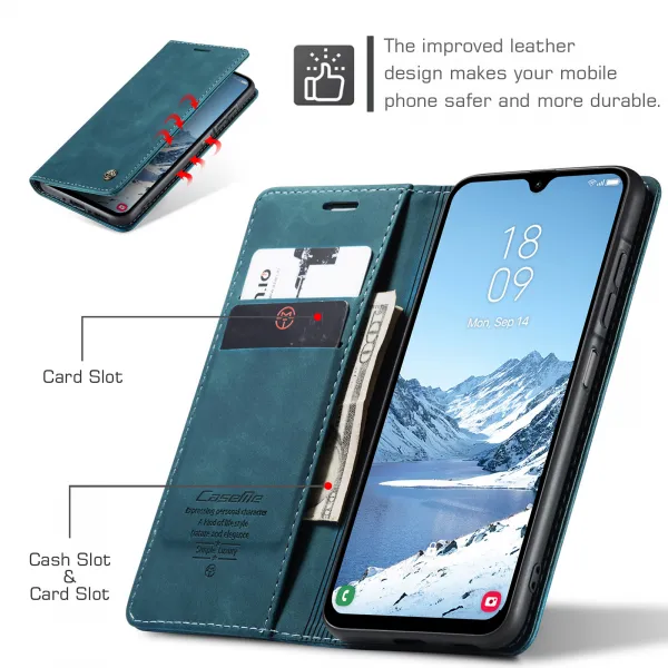 CASEME Peňaženkový obal pre Samsung Galaxy A17 / A17 5G modrý