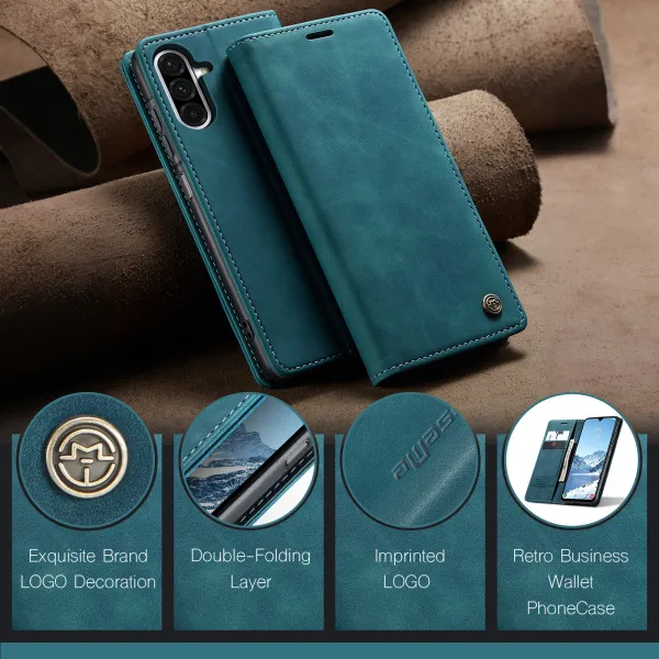 CASEME Peňaženkový obal pre Samsung Galaxy A17 / A17 5G modrý