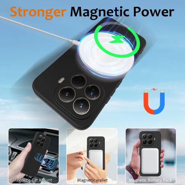 RUBBER MAGSAFE Silikónový kryt pre Xiaomi 15T Pro BLACK